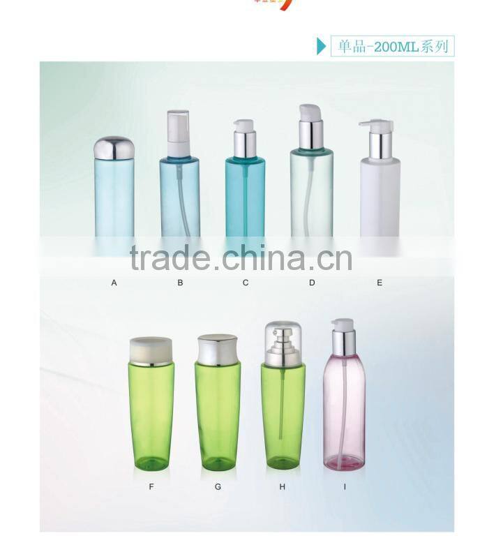 Transparent plastic PET bottle personal skin care use toners bottle