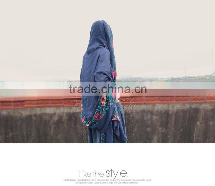 Wholesale Flower Embroidery Women Ladies Fashion Exquisite Hijab