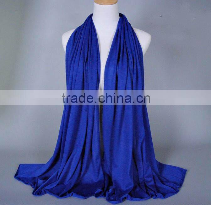 Wholesale Fashion Solid Color Plain Elastic Cotton Muslim Jersey Hijab