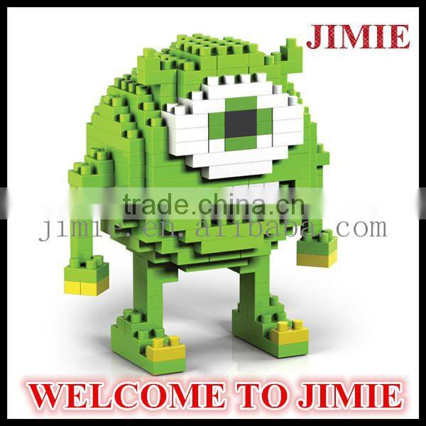 high quallity customize 3d diamond plastic block toys