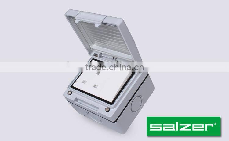 Salzer switch socket IP56 weatherproof