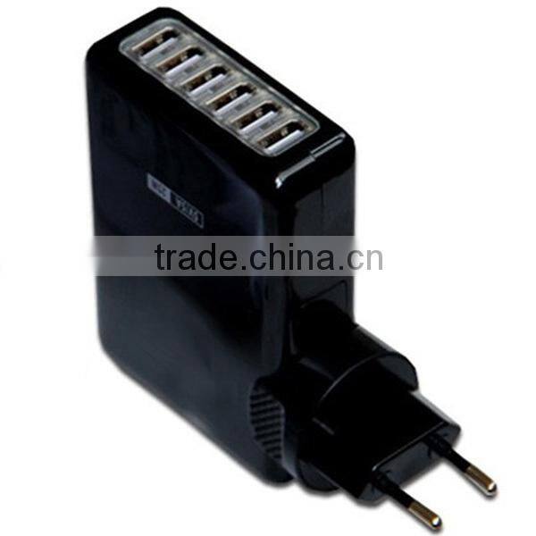 UK/EU/US/AU 6 ports USB Charger 7A