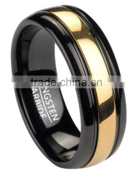 High quality tungsten Finger Ring with blue carbon fiber