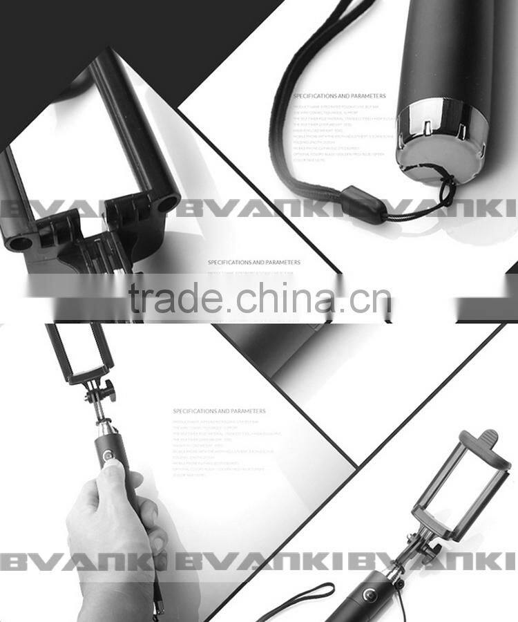 Mini selfie stick 2015 new product foldable wired selfie stick for smart phone distributors canada