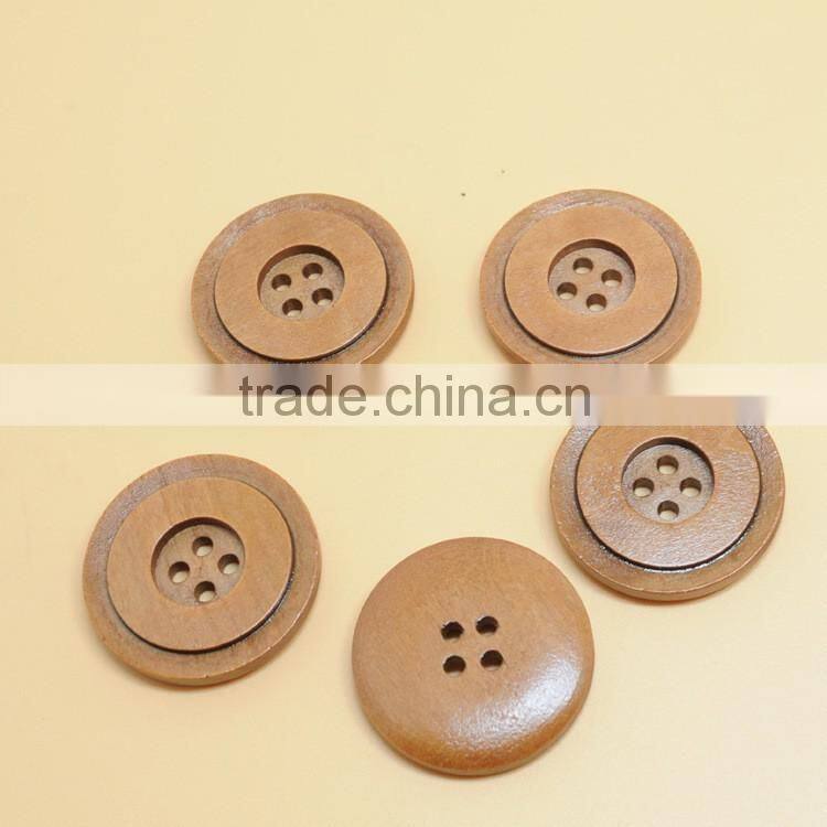 Sedex Audited Factory 2 Pillar Natural Wooden 4 holes Button
