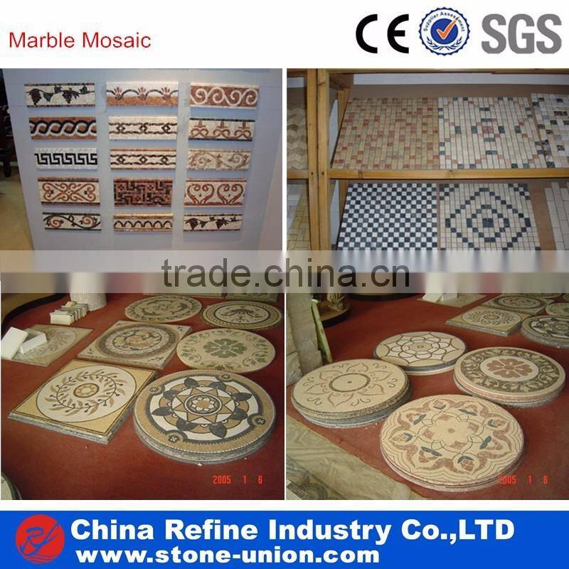 fashion design white mosaic tiles