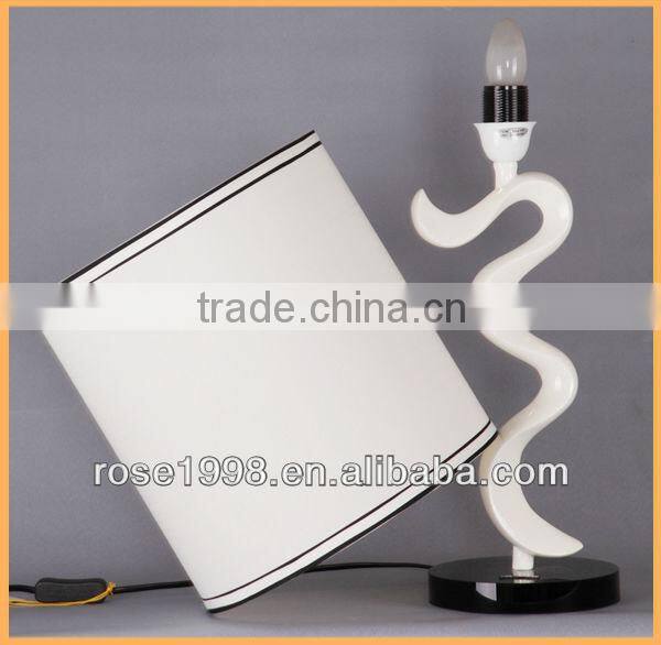 recent guest room white metal table lamp