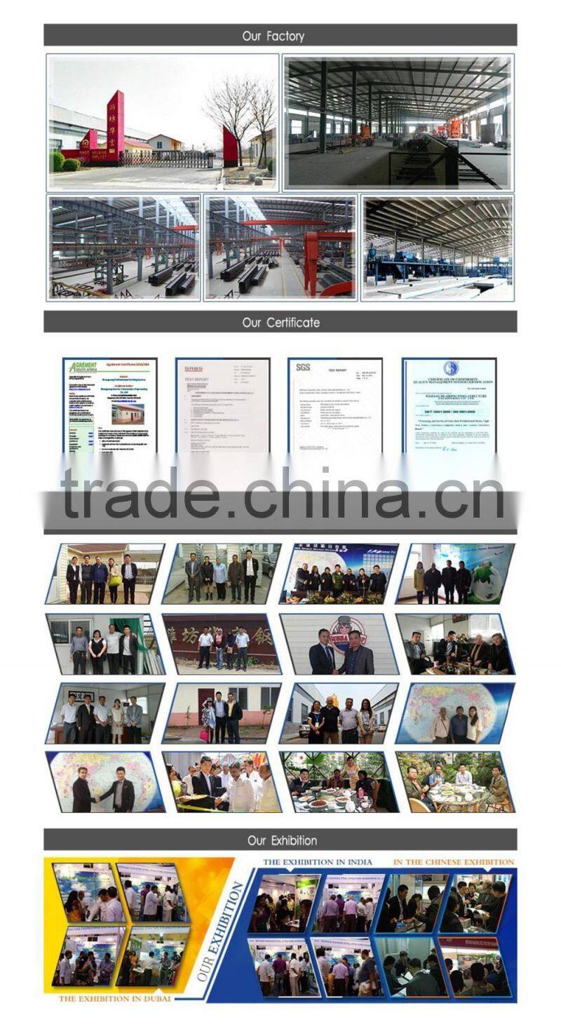 Fast Constructed Well designed build-in steel structure modern three bedroom prefab house