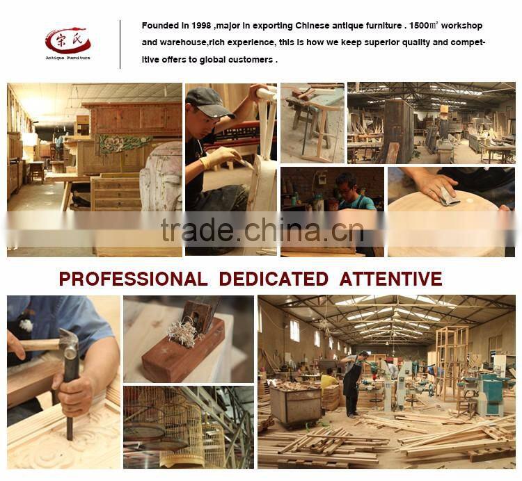 Antique furniture mongolia painted wooden cabinet S9