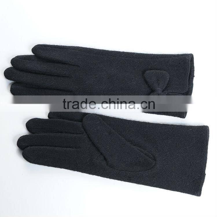 Spring New collected Girls Woolen Gloves with Bowtie