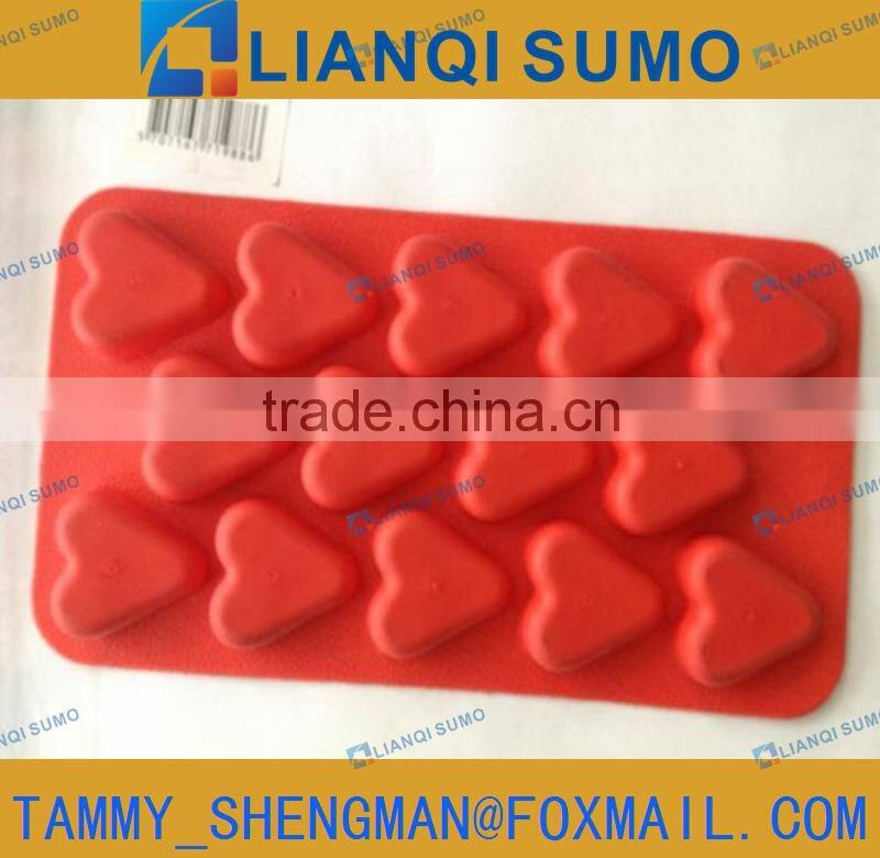 FDA High quality new style food-grade silicone Ice cream mould by heart shape