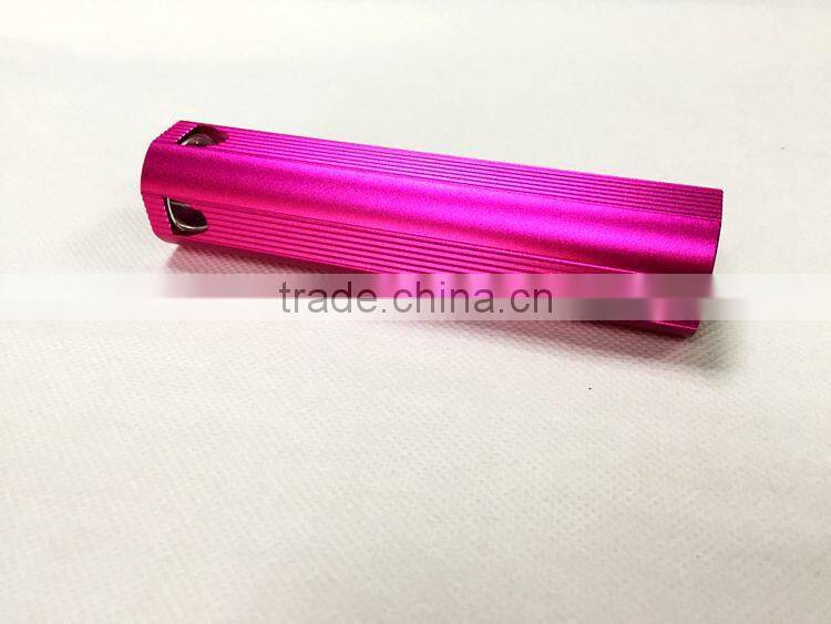 alluminium alloy cylinder external battery backup flashlight New style power bank 2000 2200 2600mah for iphone6
