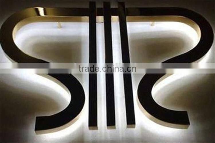 Super popular Stainless steel LED backlit back lit acrylic sign