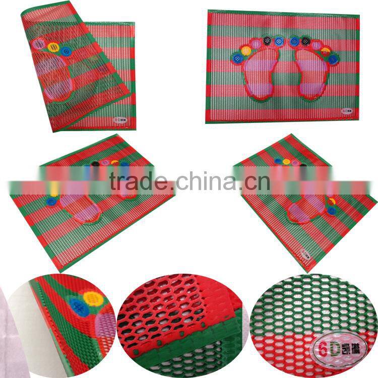 red yellow color strip rainbow hollow pvc bathtub mat outdoor