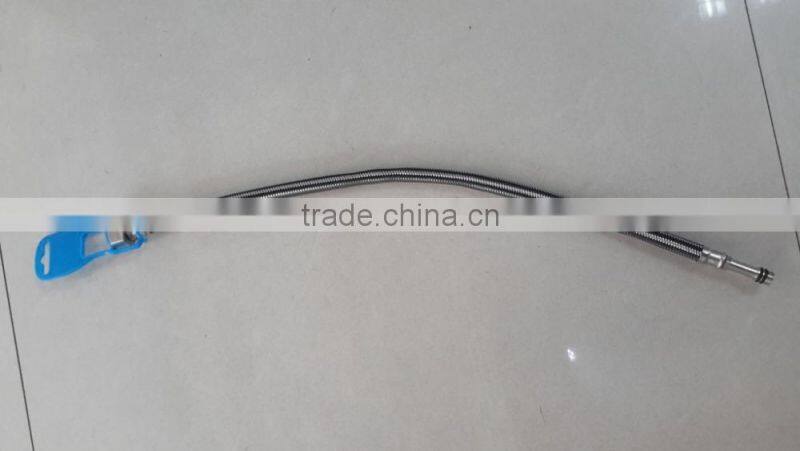 high pressure stainless steel flexible braided hose/Steel wire knitted brass gas hose/steel plumbing basin sink inlet hose