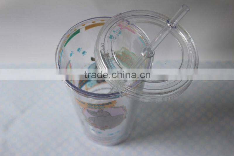 yongkang Fresh design starbucks double wall plastic mug