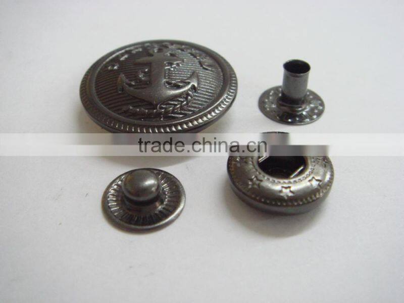 25mm high quality metal brass snap military button
