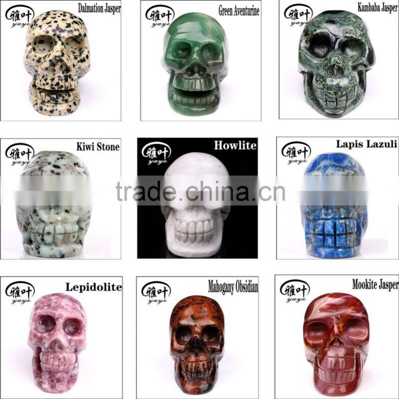 Wholesale 2inch natural Unakite Stone Hand carving Skull