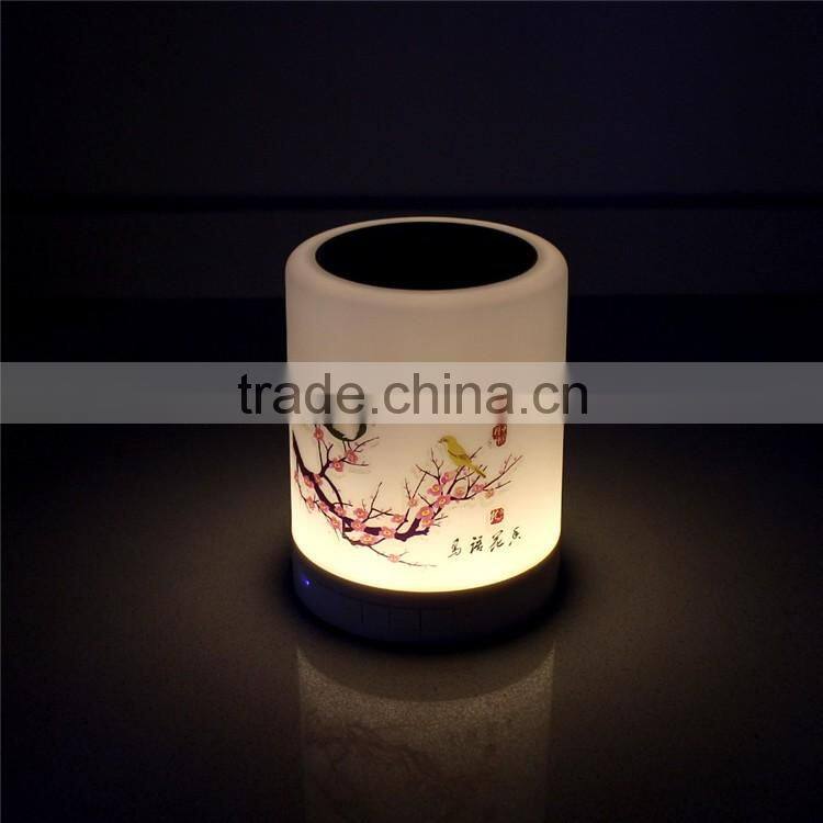 Mini Music Bluetooth Speaker Led Color Changing Smart Sensitive Touch Table Lamp