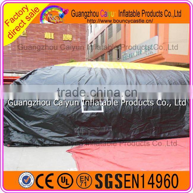 Yellow PVC Jumping big air bag inflatable jumping pillow bag/big airbag price