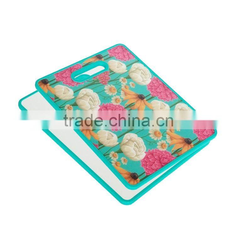2016 new product custom printing plastic chopping board