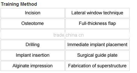 Factory price clinical drill model cableway/ dental implant model/implantes for teeth