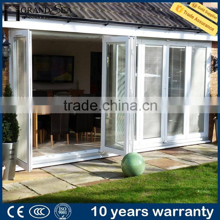 Security folding tempered glass door manufacturer