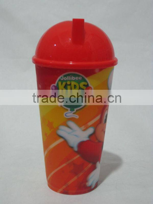 3D lenticular 20oz plastic cup with dome lid