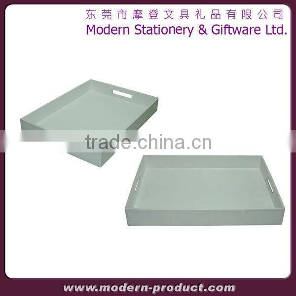 2013 new style fashionable leather hotel service tray
