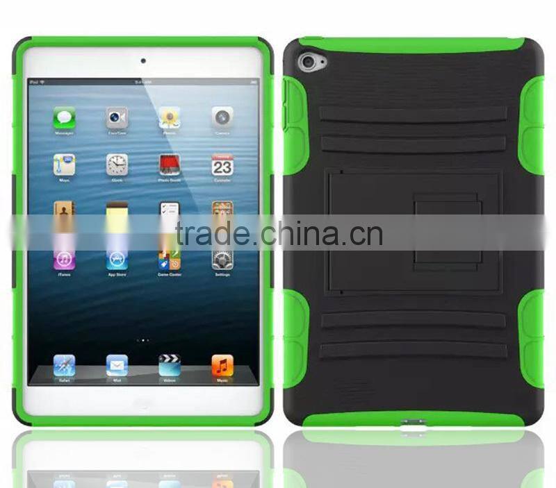 Tough duty stand hybrid defender armor cover for iPad mini 4 Pad accessory