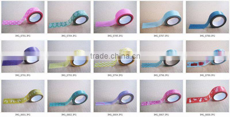 Over 200 patterns china japanese masking tape wholesale Decorative DIY rice paper tape painters tape sizes