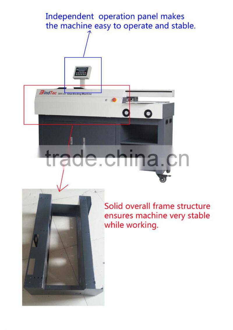 Electric A4 Three roller with side gluing perfect binder