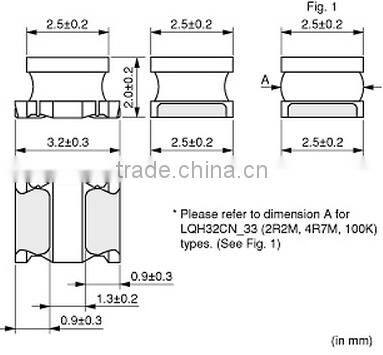 10uH 300mA 0.572ohm 1210 MuRata SMD Power Inductor Coil