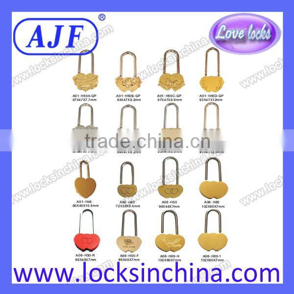 2014 hot selling promotional gift metal padlock for valentines day