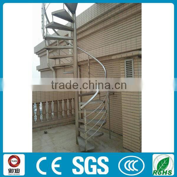 Australia standard Glass Railing Curved Staircase-YUDI