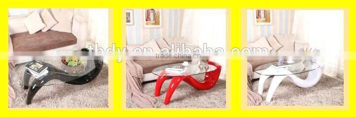 Modern design Fiber glass S shape coffee table 2016