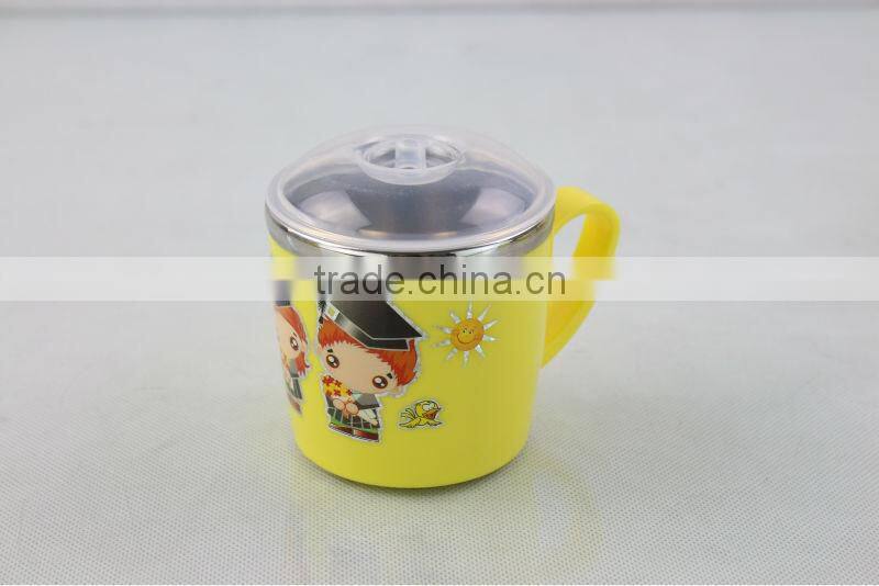 stainless steel kids bowl/cartoon children food bowls/heat proof students lunch bowl