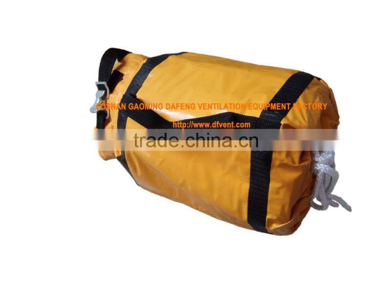orange pvc fire resistant flexible air ducting with carry bag