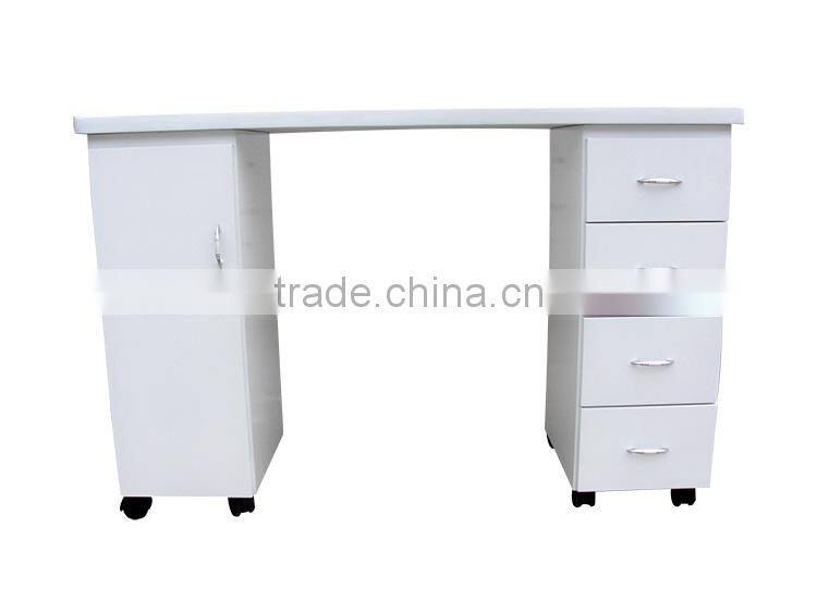 Stable durable nail art table with 4 drawers and a nail collector