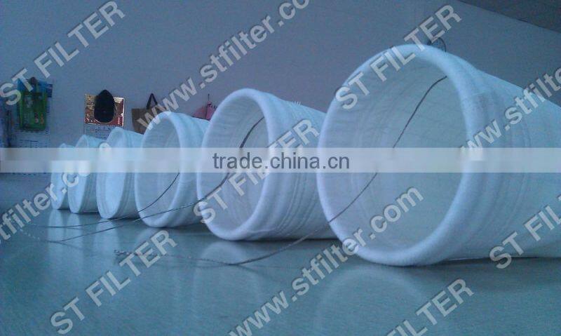 polyester 550g antistatic dust filter bag,PE antistatic dust filter bags technology