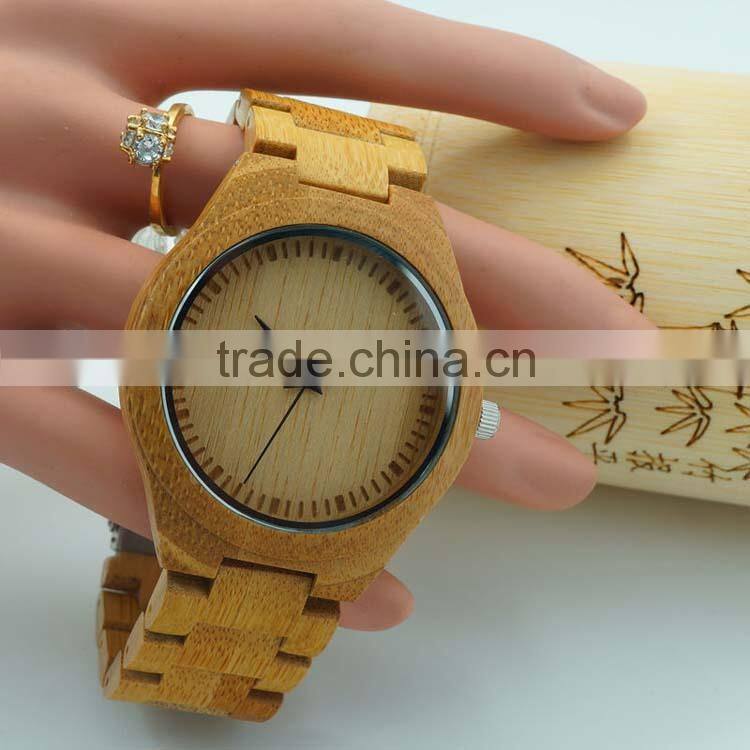 5 years natural bamboo made luxury bamboo wrist watch analog quartz