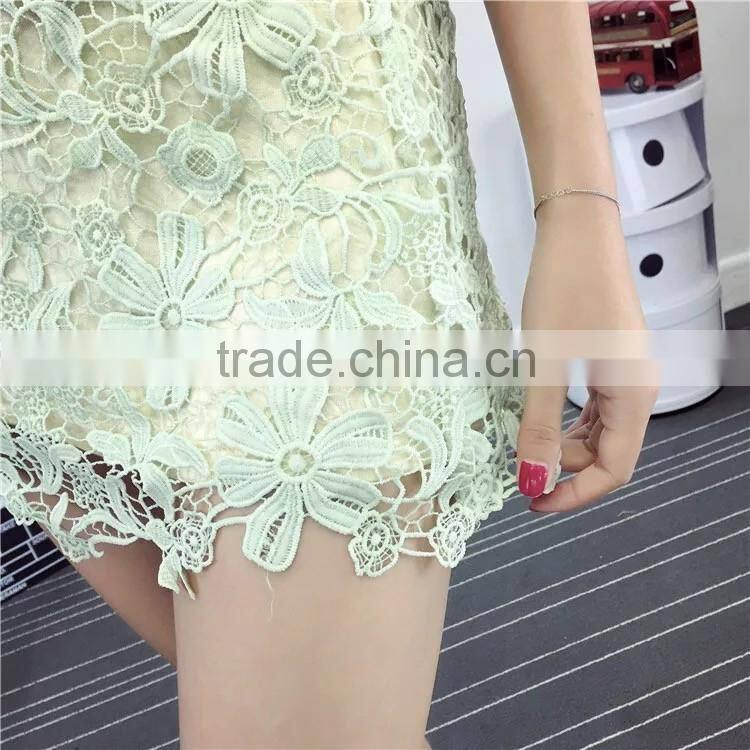 Water soluble embroidery skirt