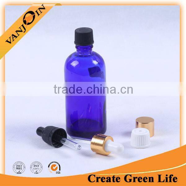100ml hot sell dark blue essential oil glass bottle
