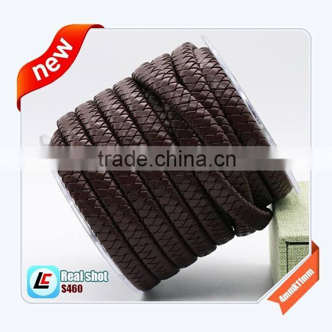 Brown wide jewelry cord findings, genuine brand leather string