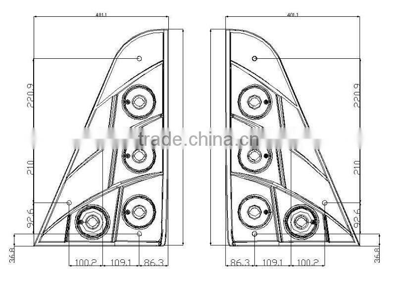 ECE High Quality OEM LED JAC Bus Tail Light