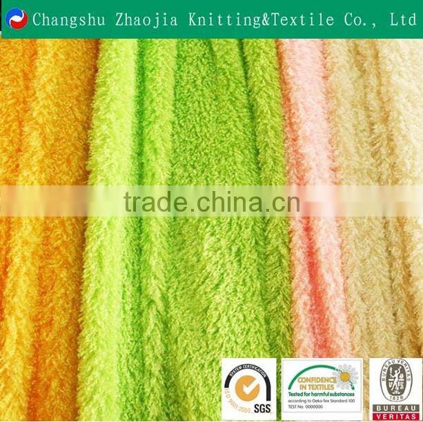 2016 latest customized 100% polyester plain terry cloth fabric wholesale for garment