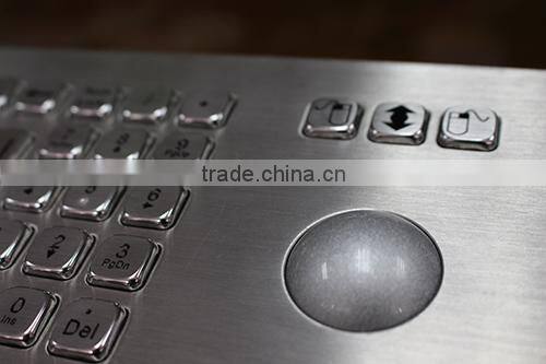 Vandal Proof metall keyboard with Trackball and Integrated EPP