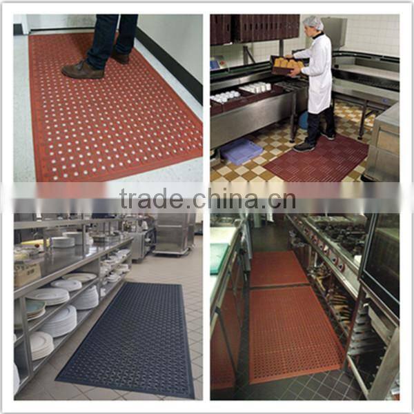 China factory of outdoor playground safety rubber anti slip mat