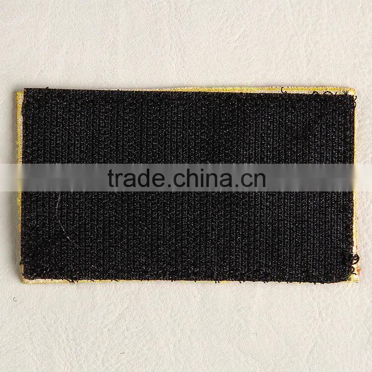 Hangzhou label company manufacture embroidery badge label for security guardsman uniform