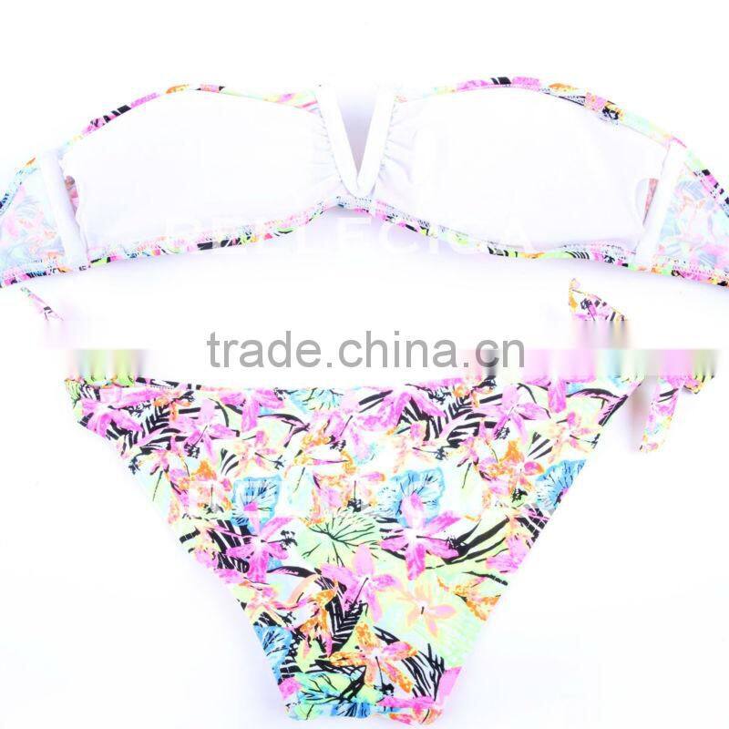 The Belle of the Beach - RELLECIGA Full-Lined Flirty Jungle Pattern Hot Girl Sexy Bikini Set with Removable Padding